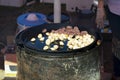 Dumplings cooked on the grill