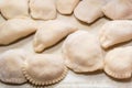 Dumplings on the cutting board