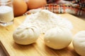 Dumplings, flour and eggs Royalty Free Stock Photo