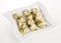 Dumplings Russian pelmeni - Italian ravioli