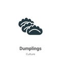 Dumplings vector icon on white background. Flat vector dumplings icon symbol sign from modern culture collection for mobile