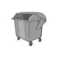 Dumpster icon, black monochrome style Royalty Free Stock Photo