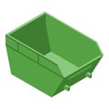 Dumpster icon, isometric style