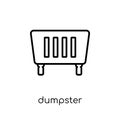 Dumpster icon. Trendy modern flat linear vector Dumpster icon on