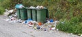 dumpster litters garbage rubbish bins plastic trash Royalty Free Stock Photo