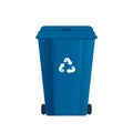 Dumpster or Trash can. Sorting garbage. Recycle waste