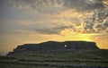 Dun Aengus at sunset Royalty Free Stock Photo