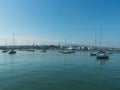 Dun Laoghaire harbour on the coast of County Wicklow in Ireland on a calm spring morning