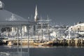 Dun Laoghaire Harbour in Dublin in winter