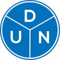 DUN letter logo design on white background. DUN creative circle letter logo concept. DUN letter design.DUN letter logo design on
