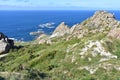 Giant sand dune on a cliff. Duna Rampante de Monte Branco or Rampant Dune of Monte Blanco. Costa da Morte, CamariÃÂ±as, Spain. Royalty Free Stock Photo