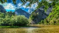 Dunajec river in Pieniny National Park in southern Poland. Royalty Free Stock Photo