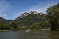 Dunajec River rafting in Pieniny Mountains. Royalty Free Stock Photo