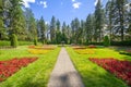 The Duncan Gardens at Manito Park in Spokane, Washington, USA Royalty Free Stock Photo