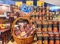 Duncans of Deeside Chocolate and Orange Shortbread at a promotional stand with discounts Royalty Free Stock Photo