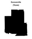 Duncanville outline map Royalty Free Stock Photo