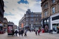 Dundee City Centre looking towards the Square from Commercial St in the city Centre of Dundee in Scotland Royalty Free Stock Photo