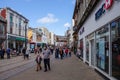 Dundee City Centre looking towards Wellgate and some People Shopping Royalty Free Stock Photo