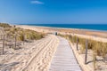 The dune and the beach of Lacanau, atlantic ocean, France Royalty Free Stock Photo