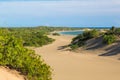 Dune on Beach at Sunset Royalty Free Stock Photo