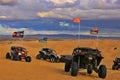 Dune buggies in the desert Royalty Free Stock Photo