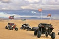 Dune buggies in the desert Royalty Free Stock Photo