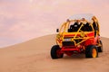 Dune buggy in a desert near Huacachina, Peru. Royalty Free Stock Photo