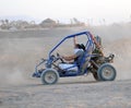 Dune Buggy in desert scene Royalty Free Stock Photo