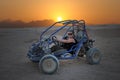 Dune Buggy in desert scene Royalty Free Stock Photo