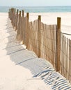 Dune Fence on Beach Royalty Free Stock Photo