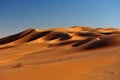 Dune formations in Rub al Khali Royalty Free Stock Photo