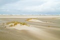 Dune forming on a beach plain Royalty Free Stock Photo
