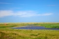 Dune lake De Muy at national park in the Netherlands on island Texel