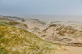 Dune landscape Dutch coast with sand drifts and wind eroded deep holes Royalty Free Stock Photo