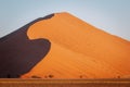 Dune 45 in Namib Naukluft Desert at sunrise, Namibia, Southern Africa Royalty Free Stock Photo