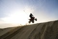 Dune riding in the sunset Royalty Free Stock Photo