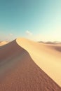 Dune s gentle curves stretch towards the vast empty sky serene simplicity gentle slopes