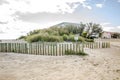 Dune with sand fence Royalty Free Stock Photo