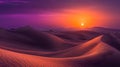 Dune Voyage: Camel Caravan at Sundown./n Royalty Free Stock Photo