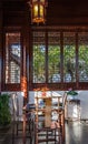 Interior view of The Dunedin Chinese Garden in New Zealand.