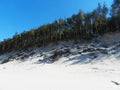 Dunes on the Baltic Sea. Summer, vacation on beach. Beautiful sandy landscapes.