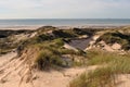 Dunes beach and sea - Hardelot Plage Royalty Free Stock Photo