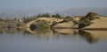 Dunes and Charca, Maspalomas, Gran Canaria, Spain Royalty Free Stock Photo