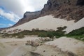 Dunes on the coast of Indian ocean, Socotra island, Yemen Royalty Free Stock Photo