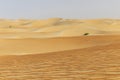 Dunes and colored sands of the Rub al-Khali desert Royalty Free Stock Photo