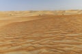 Dunes and colored sands of the Rub al-Khali desert Royalty Free Stock Photo