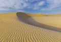 Dunes and colored sands of the Rub al-Khali desert Royalty Free Stock Photo