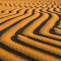Dunes with intricate wave patterns formed by wind create a mesmerizing Royalty Free Stock Photo