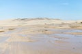 Dunes in the Lagoa do Peixe lake Royalty Free Stock Photo