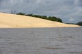 Dunes on river Preguicas near Atins in Brazil Royalty Free Stock Photo